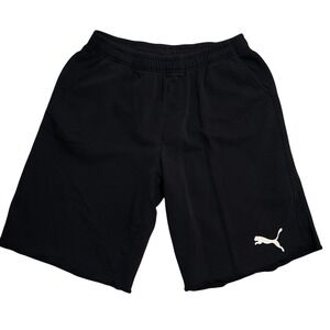 Puma Shorts Mens Large Black Drawstring Athletic Basketball‎ Workout Baggy Loose